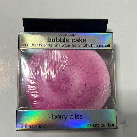 BODY & CAKE BUBBLE CAKE BERRY BLISS / OCEAN WAVES 2.8 Oz BUNDLE OF 4 - Picture 2 of 5